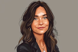 design amazing vector portrait