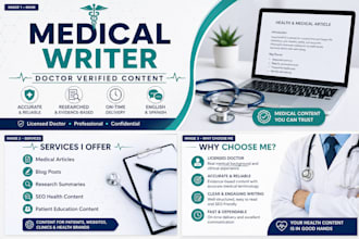 write medical and healthcare articles or blog posts