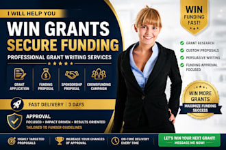 apply for grants, secure funding and write winning grant applications