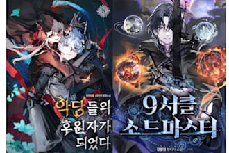 design anime light novel, webnovel and kindle book covers