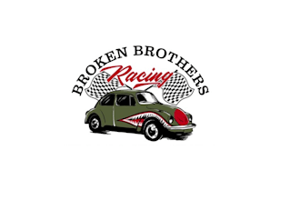 design fun action broken brothers racing bug logo