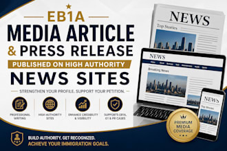 publish eb1a media article and press release on news sites