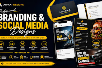 design branding and social media visuals for small businesses and creator