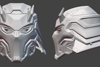create 3d cosplay helmet stl wearable helmet for 3d printing