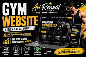 create a gym website for your fitness business