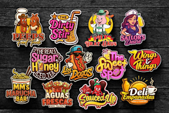 do custom restaurant, catering, food, cafe, BBQ, juice bar, bakery logo