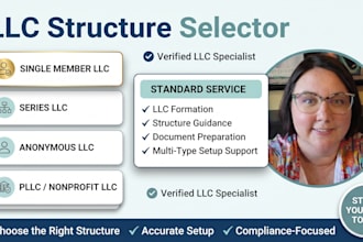form your single member llc, series llc, anonymous llc, pllc and nonprofit llc