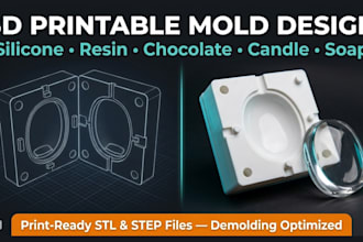 design 3d printable mold for silicone resin chocolate casting stl file ready