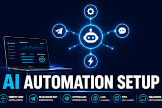 ai setup automation workflow telegram bot openclaw  llm vps macbook deployment