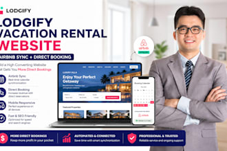 design a vacation rental website, lodgify website, airbnb, short term rental