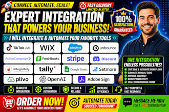 integrate tiktok ads wix salesforce unbounce activecampaign freshbook stripe n8n