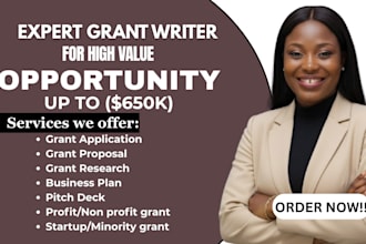 do grant writing, proposal, research, apply for grant for small business grant