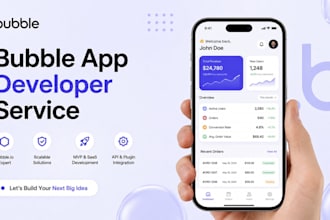 develop bubble io web app, bubble mvp, bubble saas, bubble app developer