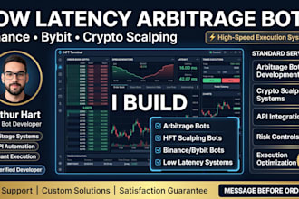 build low latency arbitrage hft bot for binance, bybit and crypto scalping