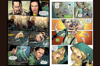 draw comic book illustration, comic strip, graphic novel page manga comic artist