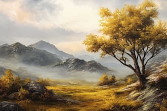 paint a real oil painting on canvas