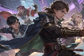 draw your characters and fanart in semi realistic art