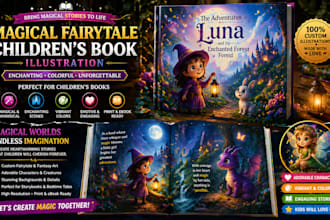 illustrate a magical fairytale or fantasy childrens book