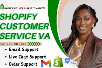 provide shopify customer service support VA email and live chat support