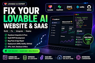do lovable website fix lovable dev mvp saas webapp supabase base 44 integration