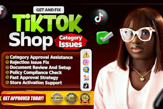 fix tiktok shop category approval, approve rejected and restricted products