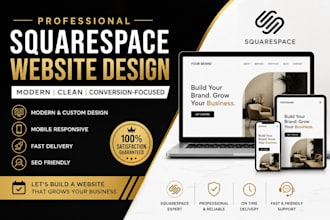 design a modern squarespace landing page