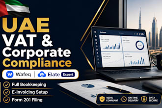 do wafeq elate uae bookkeeping setup corporate vat filing integrate e invoicing