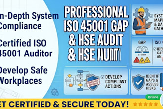 perform a professional iso 45001 gap analysis and hse audit