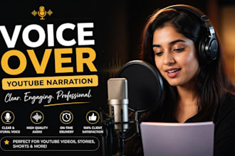 record engaging youtube narration and voice over in telugu
