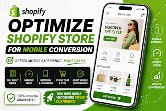 solve and optimize shopify website mobile view, layout and responsiveness issue