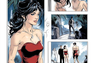 do comic book illustration for your comic or webtoon