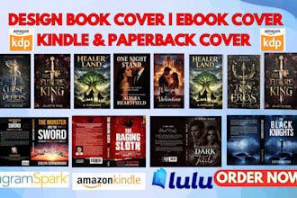 do ebook cover design, illustrated book cover, romance cover, dark fantasy cover