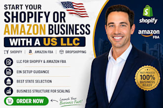 create US llc for shopify dropshipping amazon fba with ein setup