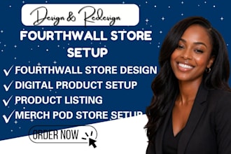 setup fourth wall pod merch store, design fourthwall website redesign fourthwall