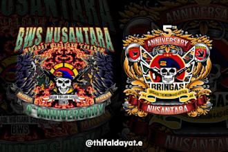 do illustrated bold logo for you