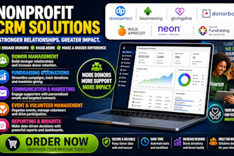 setup nonprofit donorperfect bloomerang givingdna donorbox wild apricot neon CRM