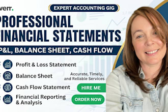 prepare profit and loss, balance sheet, cash flow statements