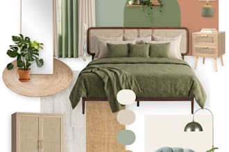 design a custom interior mood board for any room