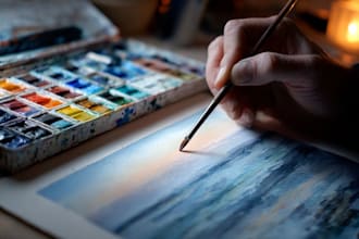 paint watercolor illustration and watercolor art