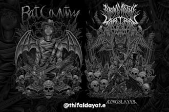 do music themed artwork for your band merchandise or event