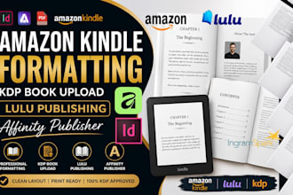 amazon KDP manuscript formatting, lulu publishing, ingramspark book formatting