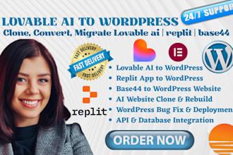 convert lovable ai to wordpress migrate fix clone lovable ai replit base44 apps