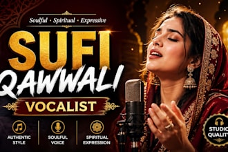 sing soulful sufi qawwali and indian spiritual vocals for your project