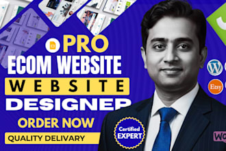 design shopify store, etsy, woocommerce, wix website as web designer expert
