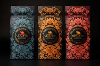 minimal, modern and luxury packaging or label
