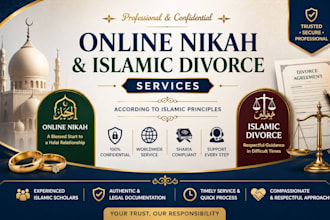 provide professional online nikah and islamic divorce services