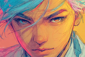 draw anime sketch colored