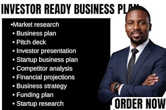 do comprehensive market research business plan investor pitch desk for startup