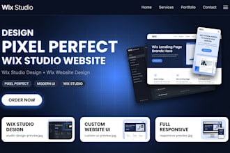 design pixel perfect wix studio website wix studio design wix website design
