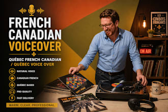 record a professional french canadian voice over